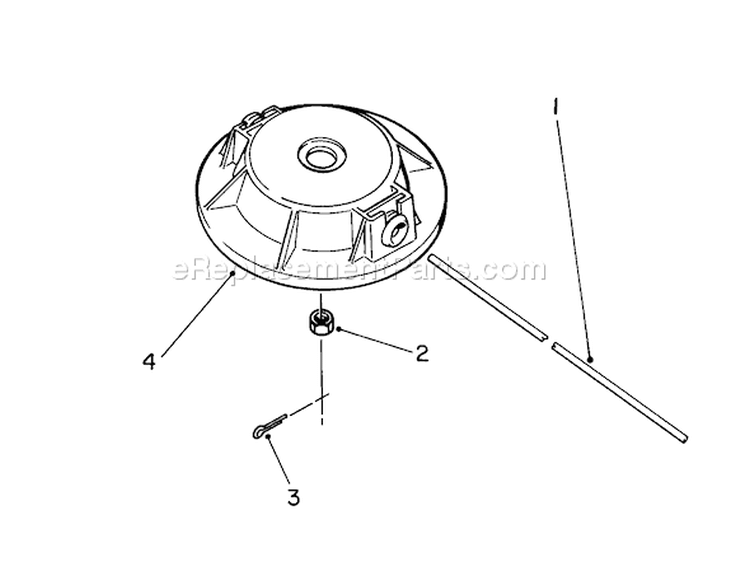 Non-Metallic Fixed Line Cutter Head Diagram and Parts List for 51675 2000001-2999999 - 1992 Toro Trimmer