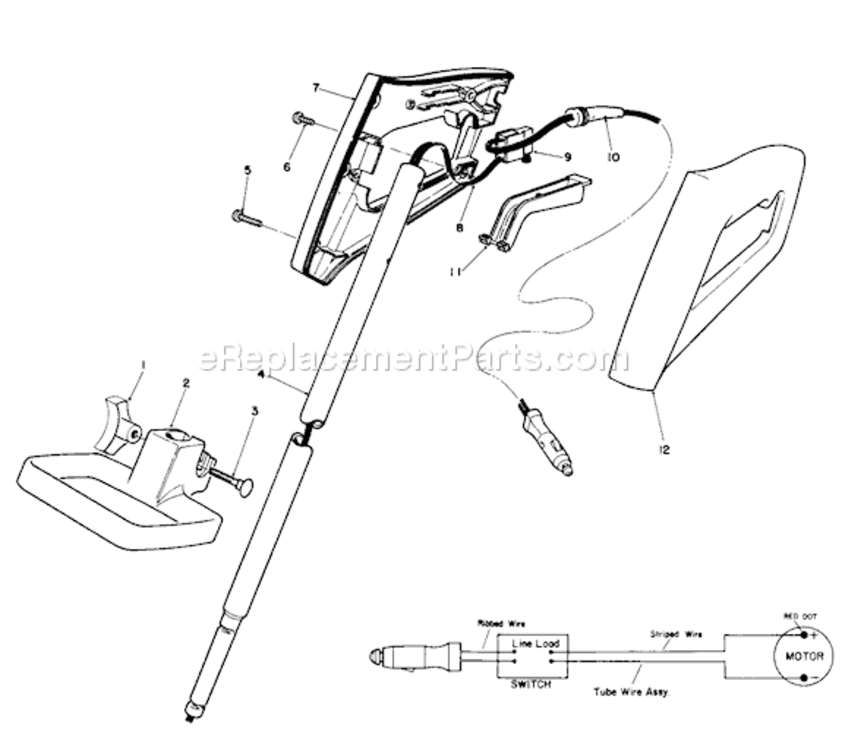 Handle Assembly Diagram and Parts List for 51720 1000001-19999991991 Toro Trimmer