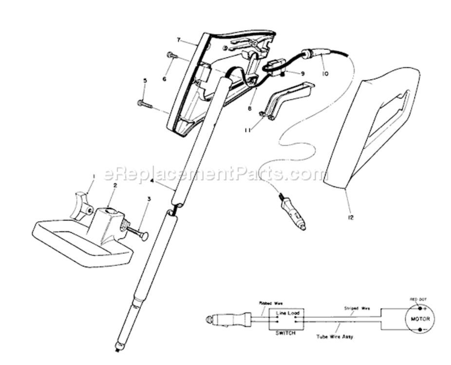 Handle Assembly Diagram and Parts List for 51720 2000001-29999991992 Toro Trimmer