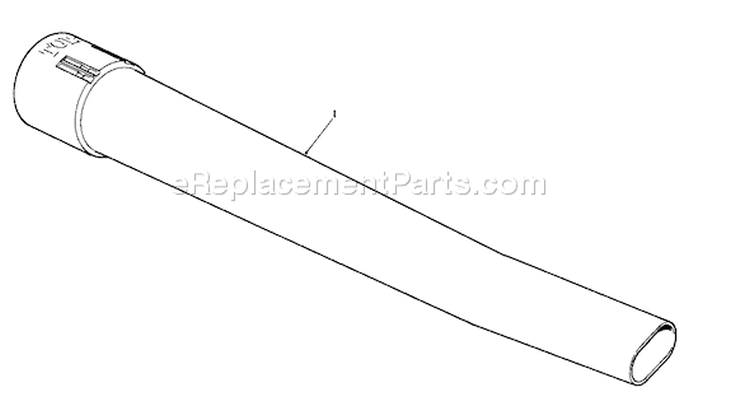 Blower Tube Diagram and Parts List for 51740 0000001-0999999 - 1990 Toro Leaf Blower / Vacuum