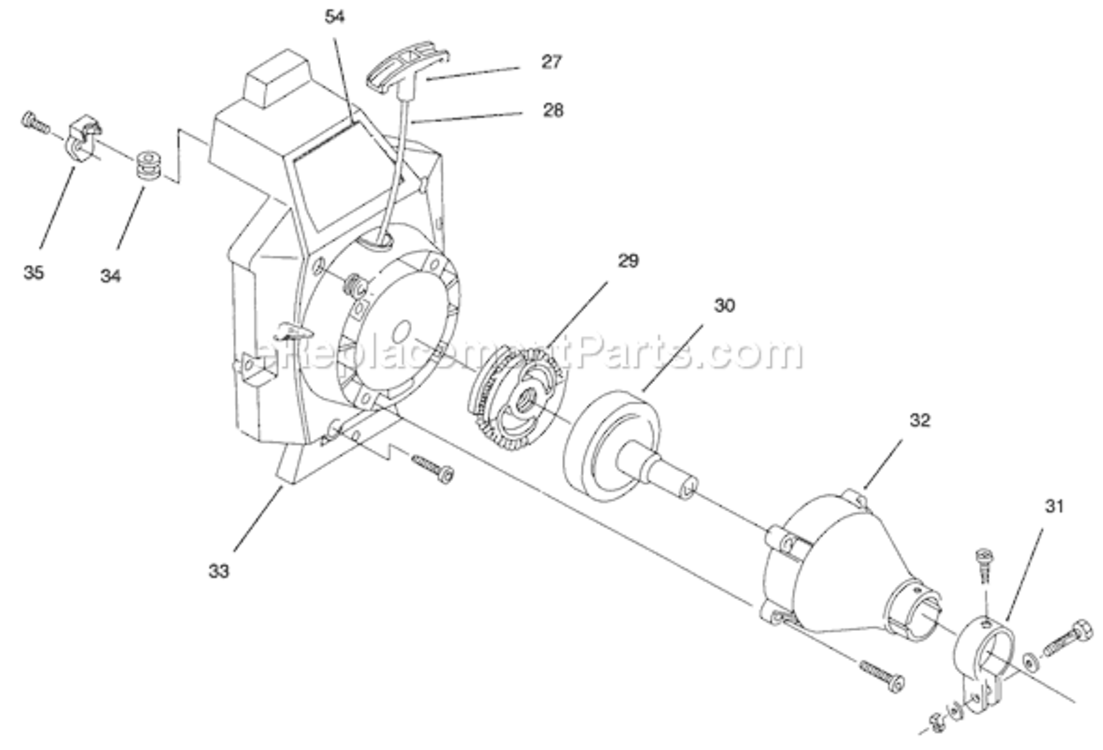 Page D Diagram and Parts List for 51911 79000001-799999991997 Toro Trimmer