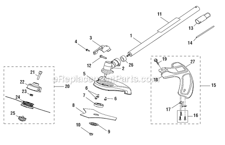Figure A Diagram and Parts List for 51934B  Toro Trimmer
