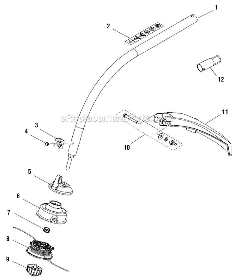 Page A Diagram and Parts List for 51950  Toro Trimmer