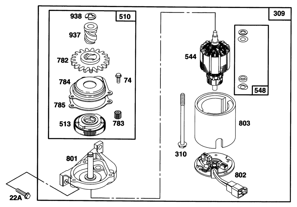 Engine Briggs & Stratton Model 128807-0658-01 Diagram and Parts List for 20473 6900001 - 6999999 Toro Lawn Mower