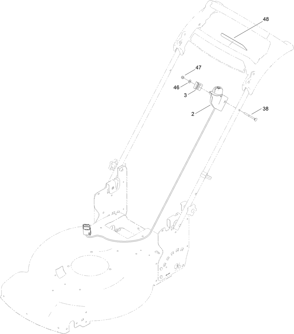 Starter Switch Assembly Diagram and Parts List for 21864 400000000 - 411999999 Toro Lawn Mower