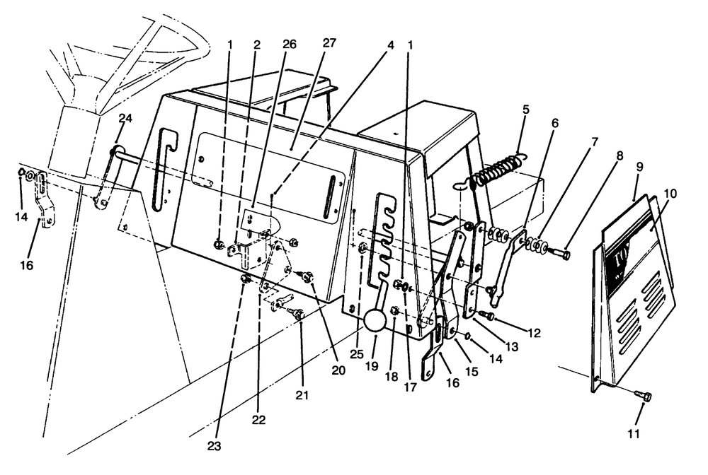 Linkage Assembly Diagram and Parts List for 70120 4900001 - 4999999 Toro Lawn Tractor