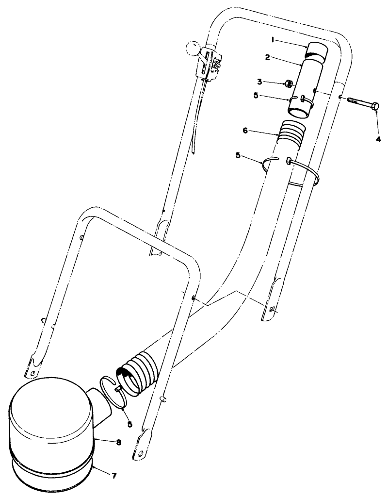 Remote Air Cleaner Kit No. 43-6940 (Optional) Diagram and Parts List for 22005 8000001 - 8999999 Toro Lawn Mower