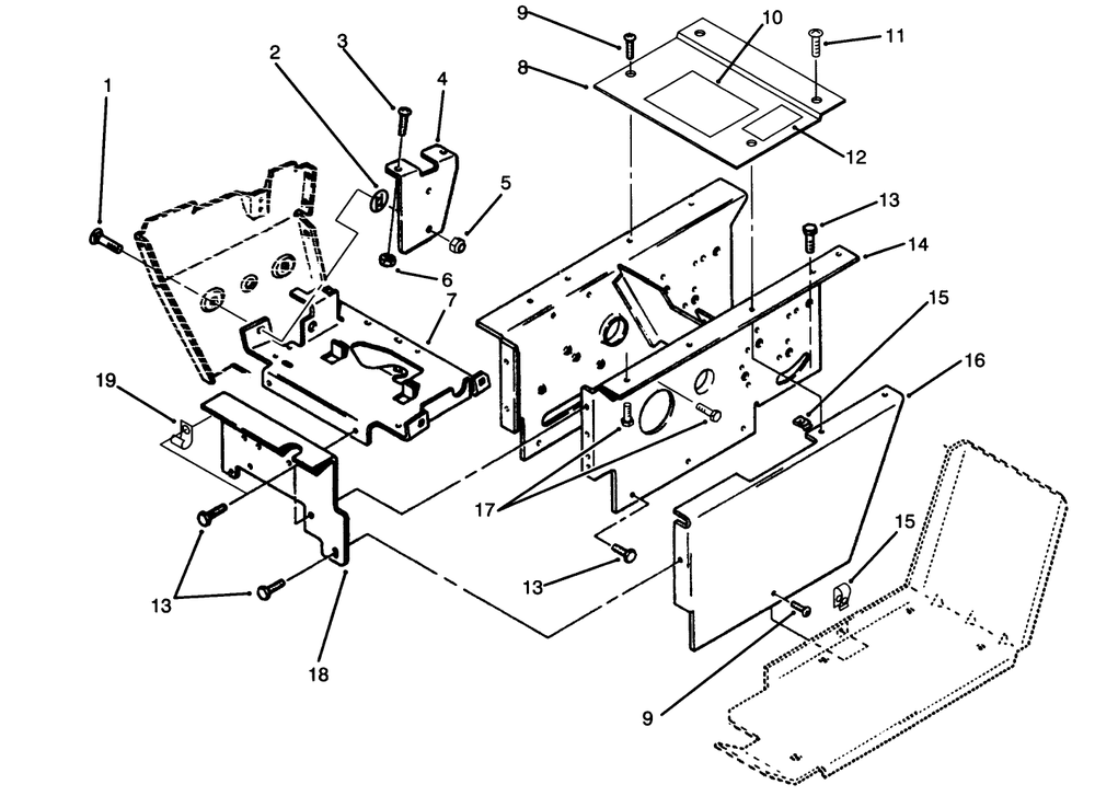 Hoodstand Assembly Diagram and Parts List for 73520 4900001 - 4999999 Toro Lawn Tractor