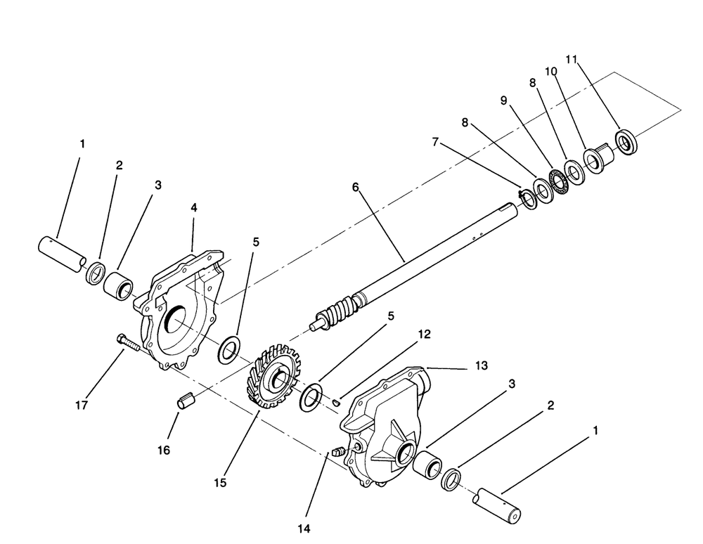 32" Auger Gearcase Assembly No. 74-1562 Diagram and Parts List for 38580 2000001 - 2999999 Toro Snow Blower
