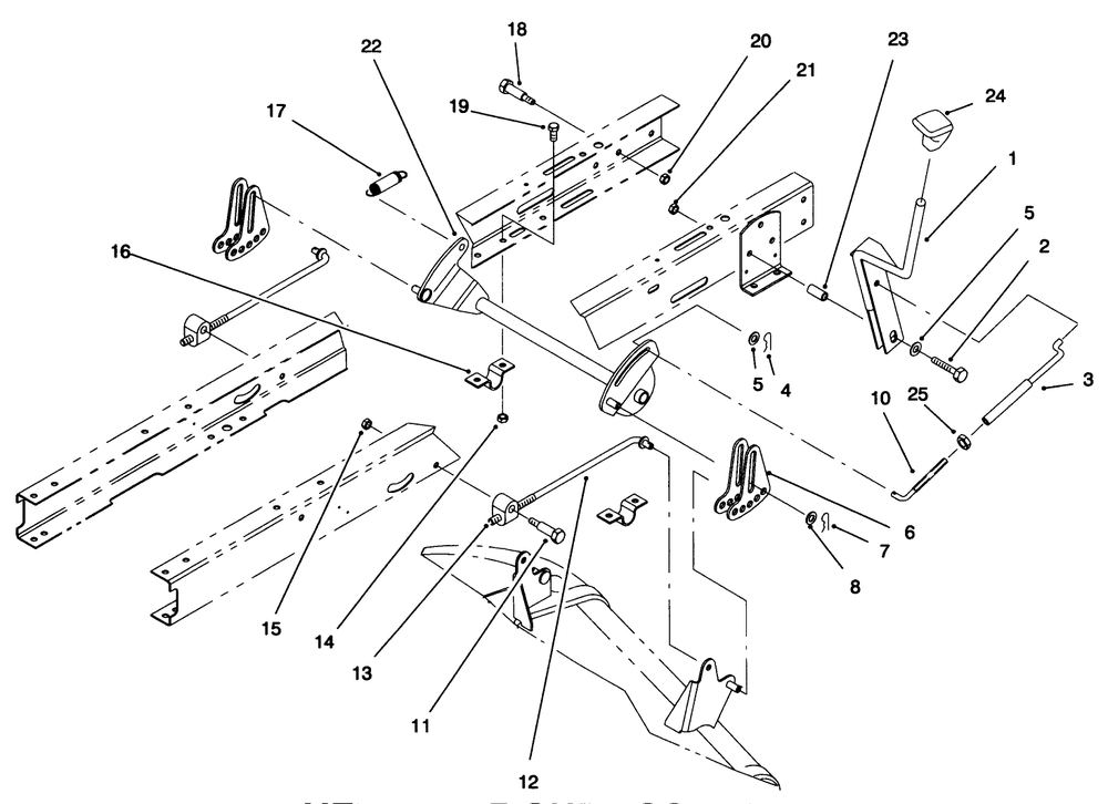 Height Of Cut Assembly Diagram and Parts List for 71218 6900001 - 6999999 Toro Lawn Tractor