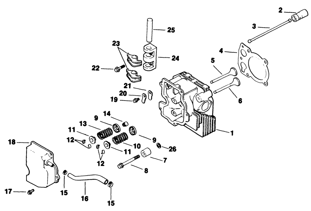 Cylinder Head/Valve/Breather-Engine Kohler Model No. Cv14t-1412 Diagram and Parts List for 30175 20000001 - 29999999 Toro Lawn Tractor Accessories