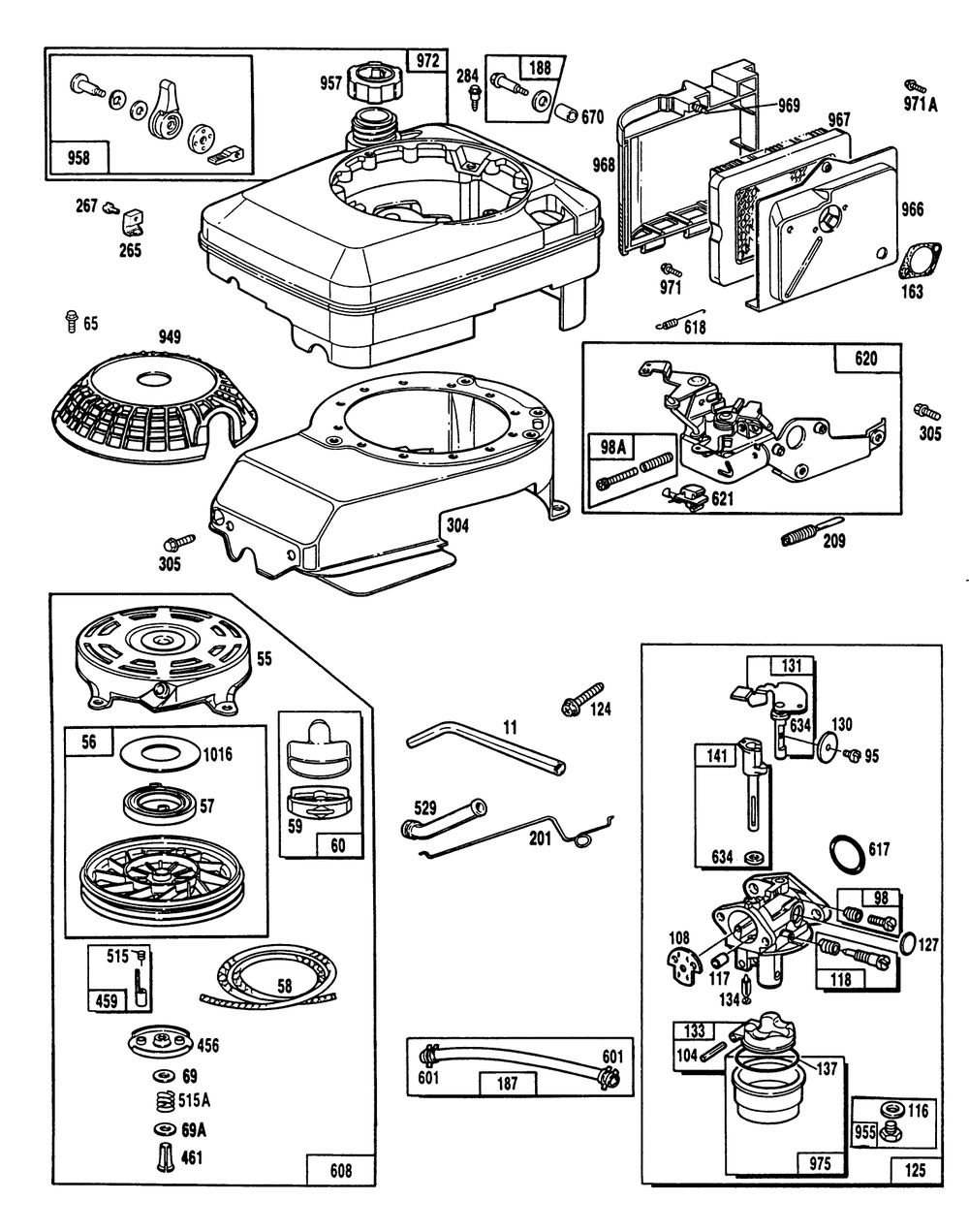 Engine Model 122702-0142-01 Diagram and Parts List for 20905B 0000001 - 0999999 Toro Lawn Mower