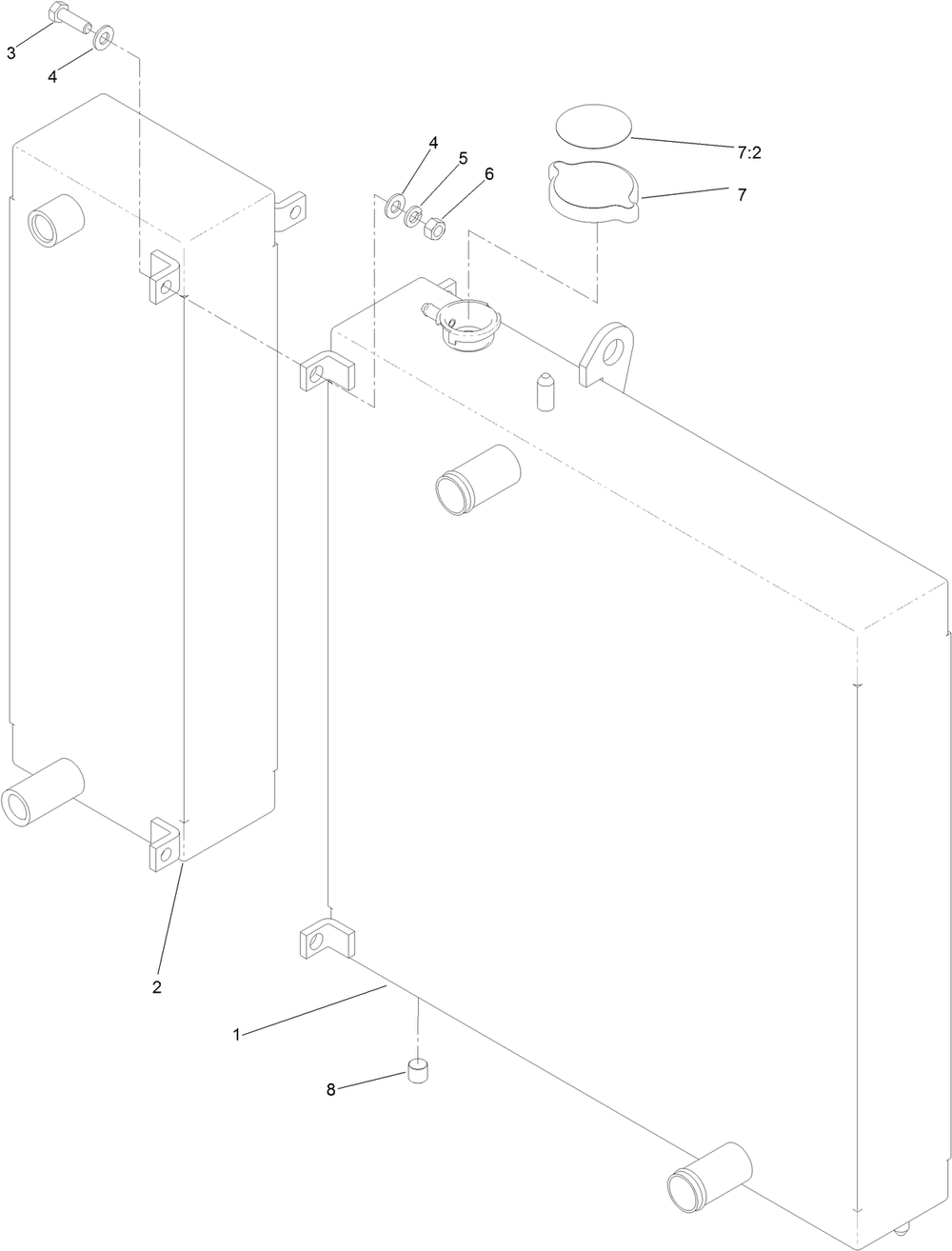 Cooling Assembly 2 Diagram and Parts List for 74072 403226744-404399999 Toro Lawn Mower