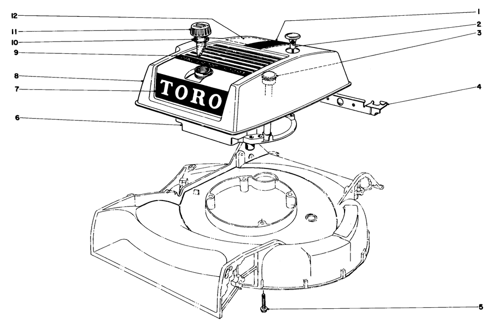 Engine Assembly Diagram and Parts List for 18070 2000001 - 2999999 Toro Lawn Mower