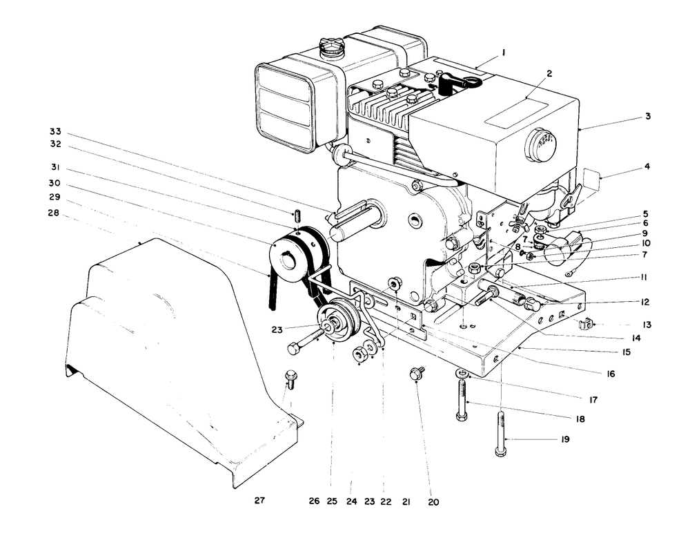 Engine Assembly Diagram and Parts List for 38150 5000001 - 5999999 Toro Snow Blower