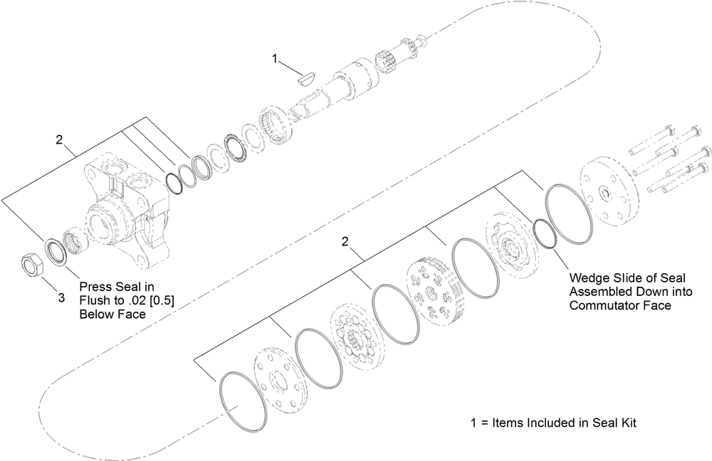 Hydraulic Motor Assembly No. 127-9603 Diagram and Parts List for 23208G 404320000 - 405299999 Toro Stump Grinder