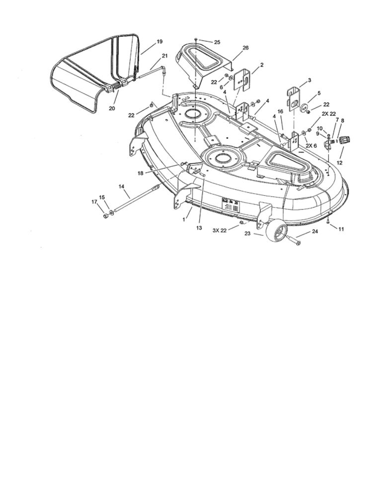 50 Inch Deck/Side Discharge Diagram and Parts List for 74370 280000001-290999999 Toro Lawn Mower