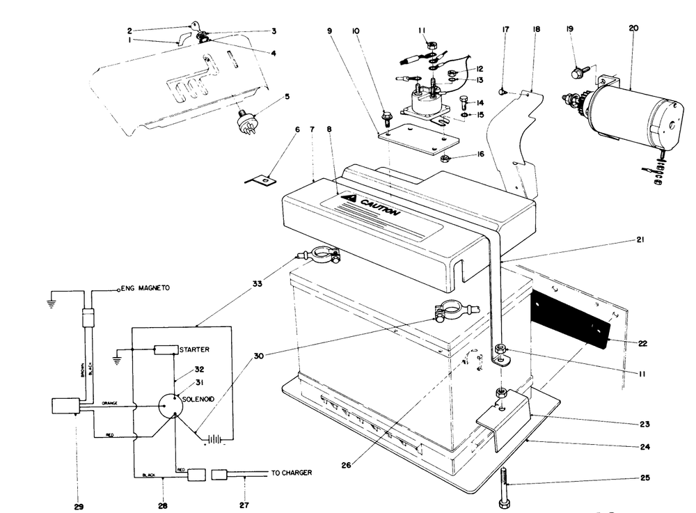 12 Volt Starting Motor Kit 37-4640 Diagram and Parts List for 38155 0000001 - 0999999 Toro Snow Blower