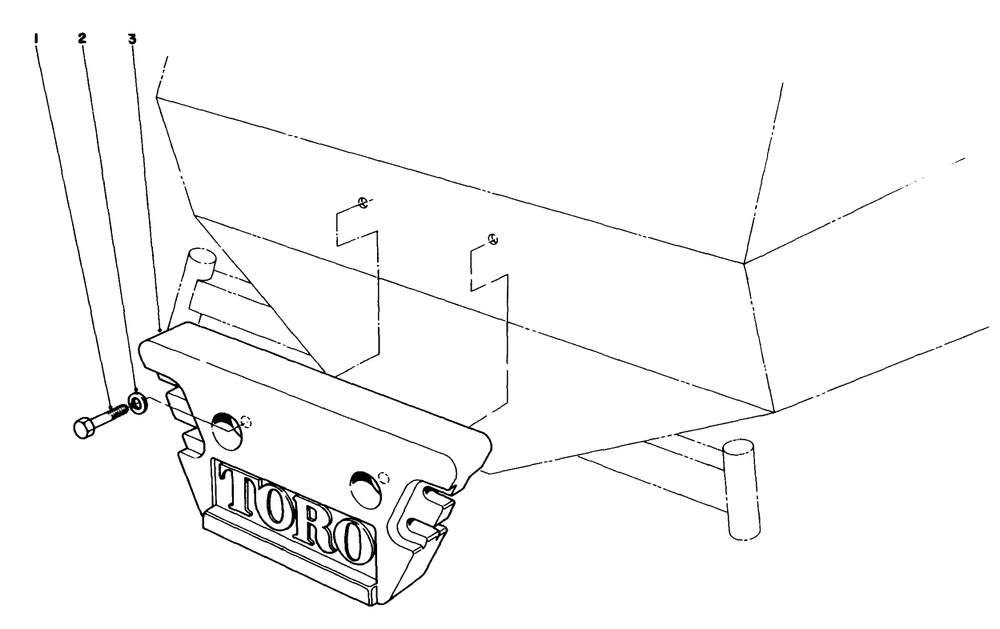 Cutting Unit Model No. 30768 (Continued) Rear Weight (Optional) Diagram and Parts List for 30768 9000001 - 9999999 Toro Lawn Mower