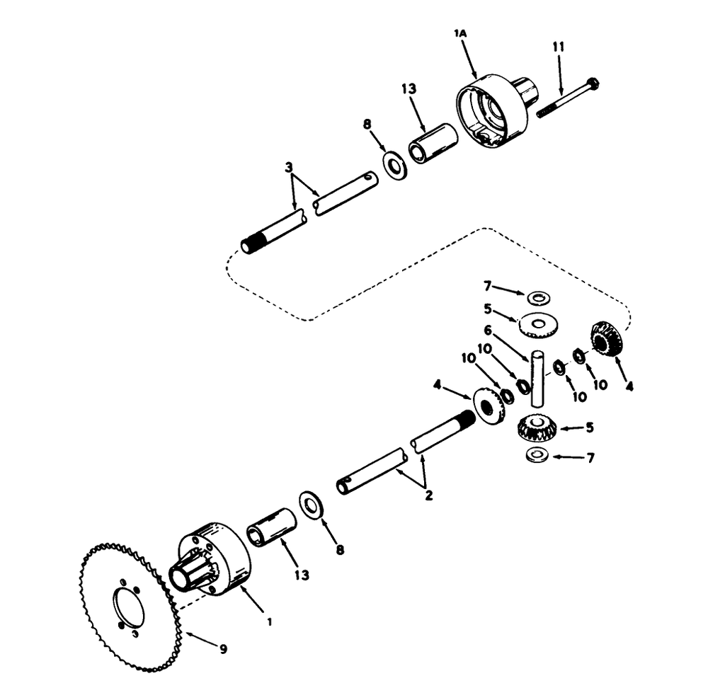 Differential Model 100-050b Diagram and Parts List for 56175 8000001 - 8999999 Toro Lawn Tractor