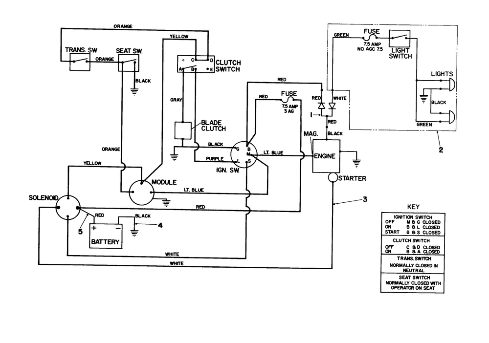 Electrical Diagram Diagram and Parts List for 57430 8000001 - 8999999 Toro Lawn Tractor