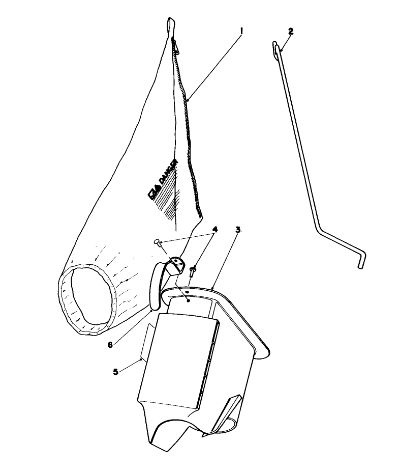 Bagging Kit No. 47-6510 (Optional) Diagram and Parts List for 16770 3000001 - 3999999 Toro Lawn Mower