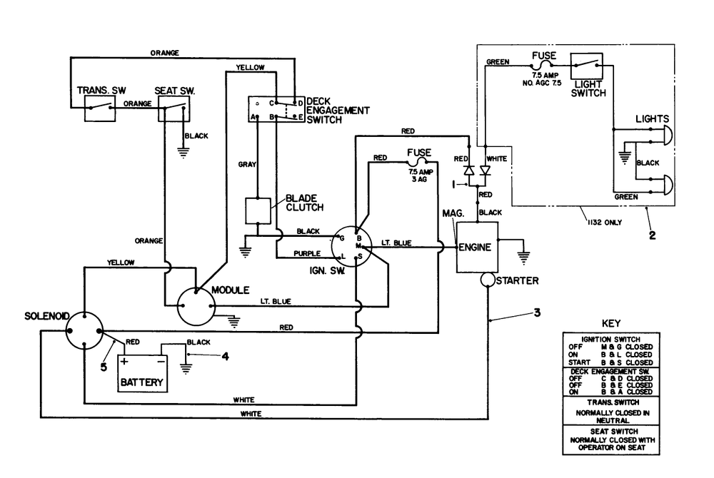 Electrical Diagram Diagram and Parts List for 57300 4000001 - 4999999 Toro Lawn Tractor