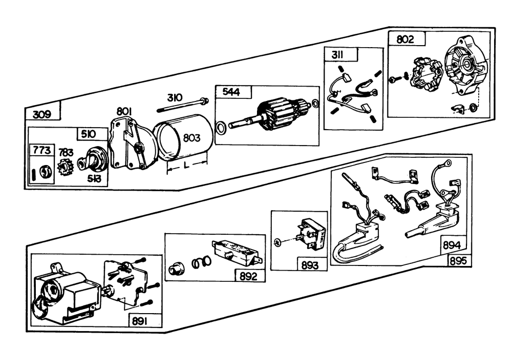 Starter Motor Kit Model No. 37-4630 (Optional) Diagram and Parts List for 38160 4000001 - 4999999 Toro Snow Blower