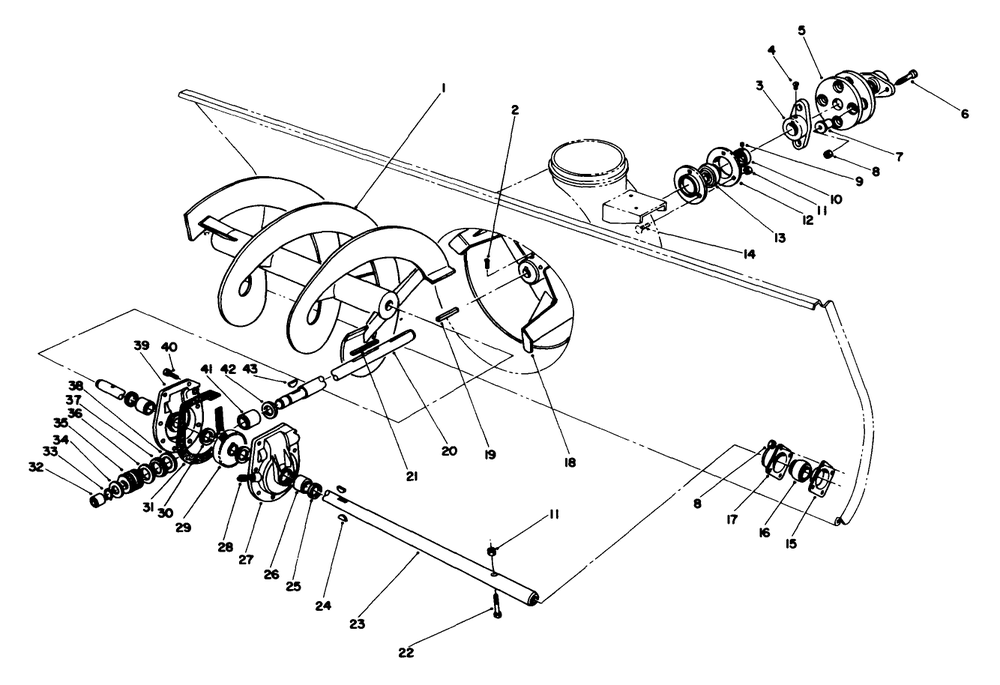 44" Snow Thrower Model No. 30761 (Optional)(Continued) Diagram and Parts List for 30718 1000001 - 1999999 Toro Lawn Tractor