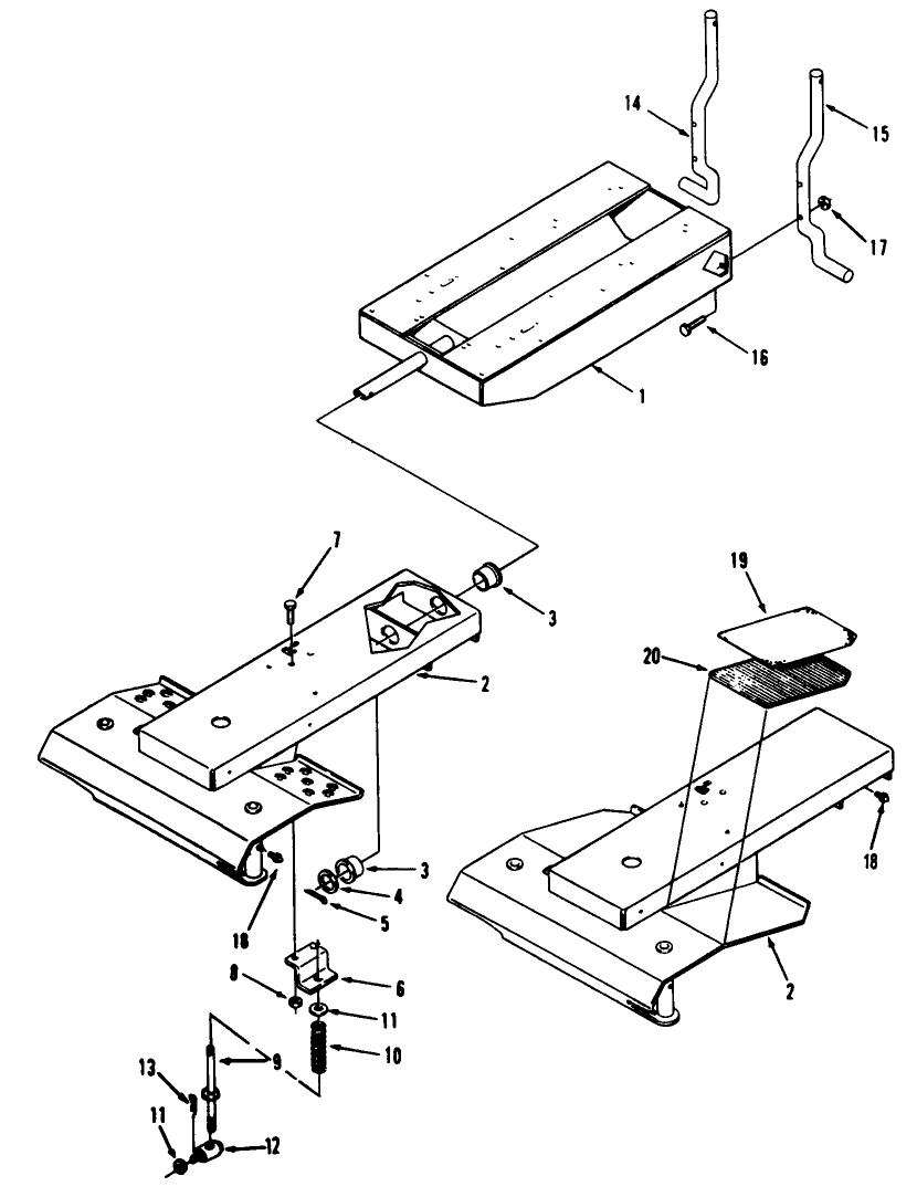 Frame Assembly Diagram and Parts List for R3-12B602 2000001 - 2999999 Toro Lawn Tractor