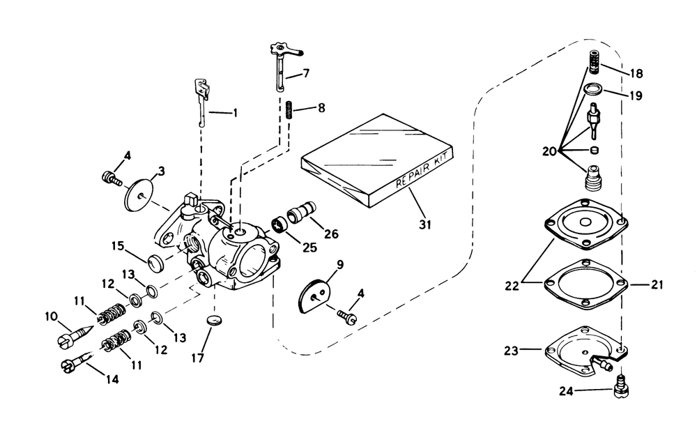Carburetor No. 632142 Engine Tecumseh Model No. Ah520 Type 1602 Diagram and Parts List for 38232 1000001 - 1999999 Toro Snow Blower
