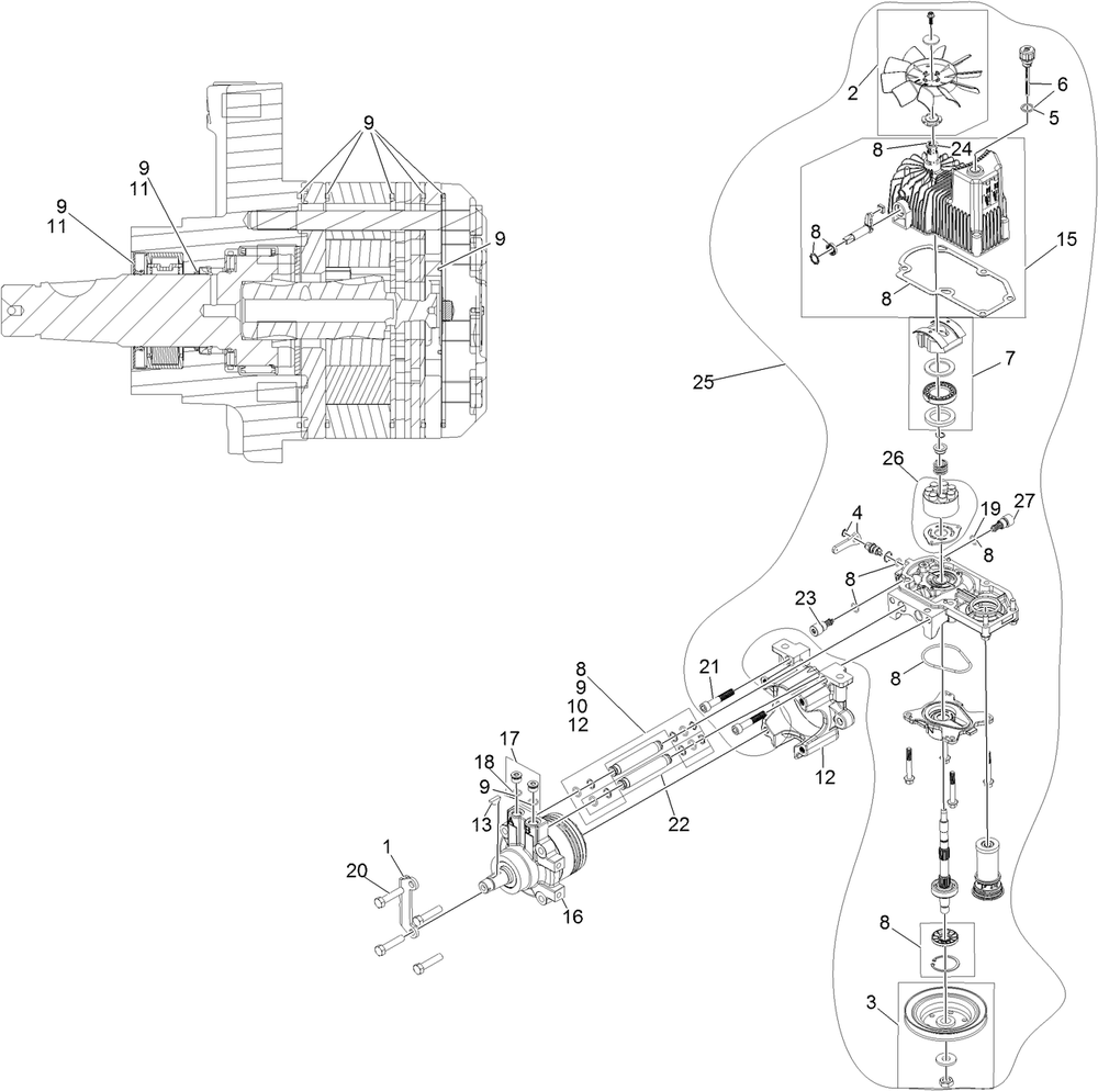 Rh Hydro Assembly No. 135-7908 Diagram and Parts List for 72965 414086139 - 999999999 Toro Lawn Tractor