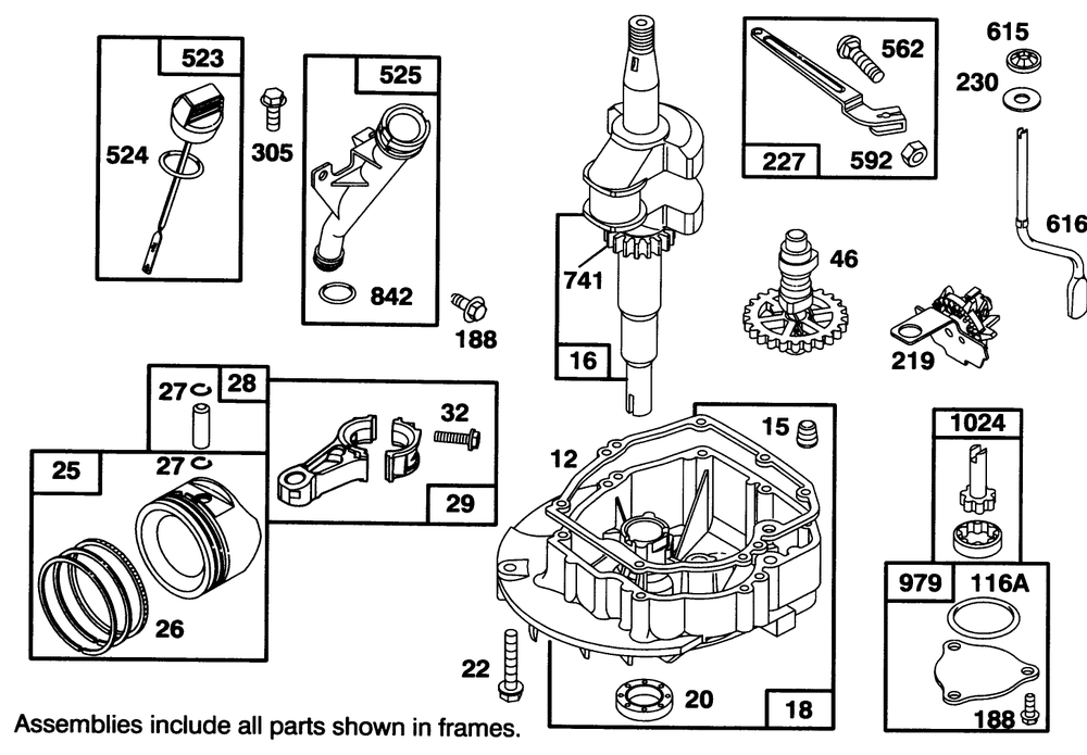 Engine Gts 150 Diagram and Parts List for 26630BC 5900001 - 5999999 Toro Lawn Mower