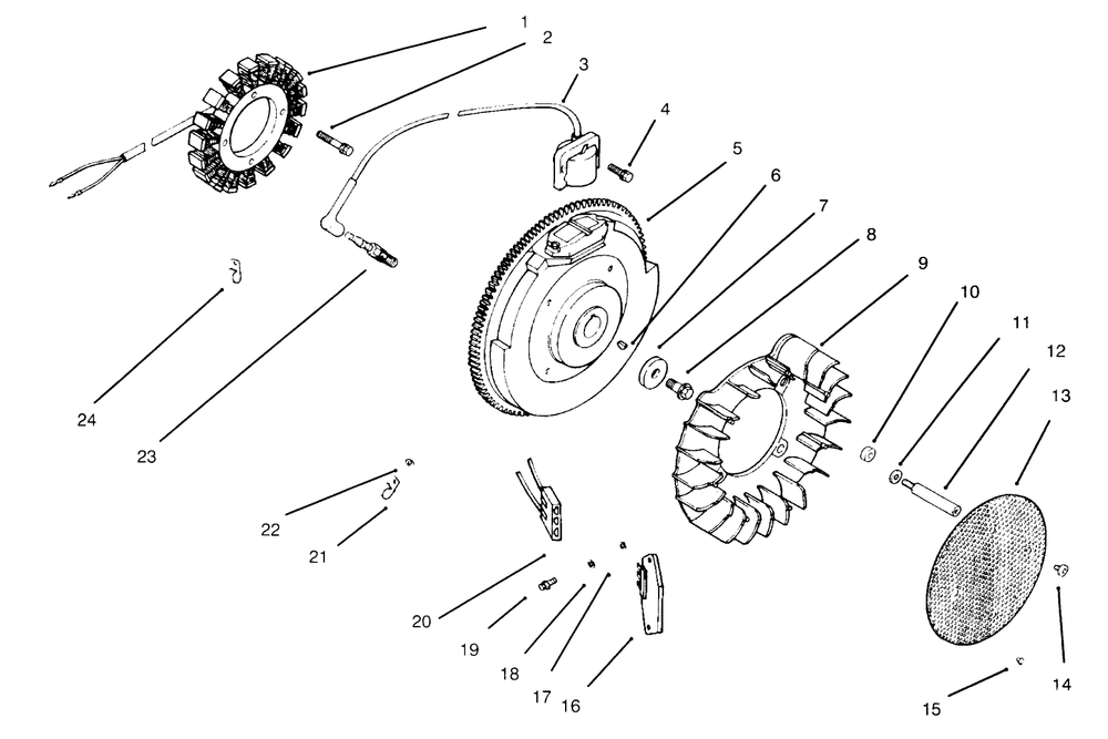 Ignition And Charging System Diagram and Parts List for 30610 690001 - 699999 Toro Lawn Tractor