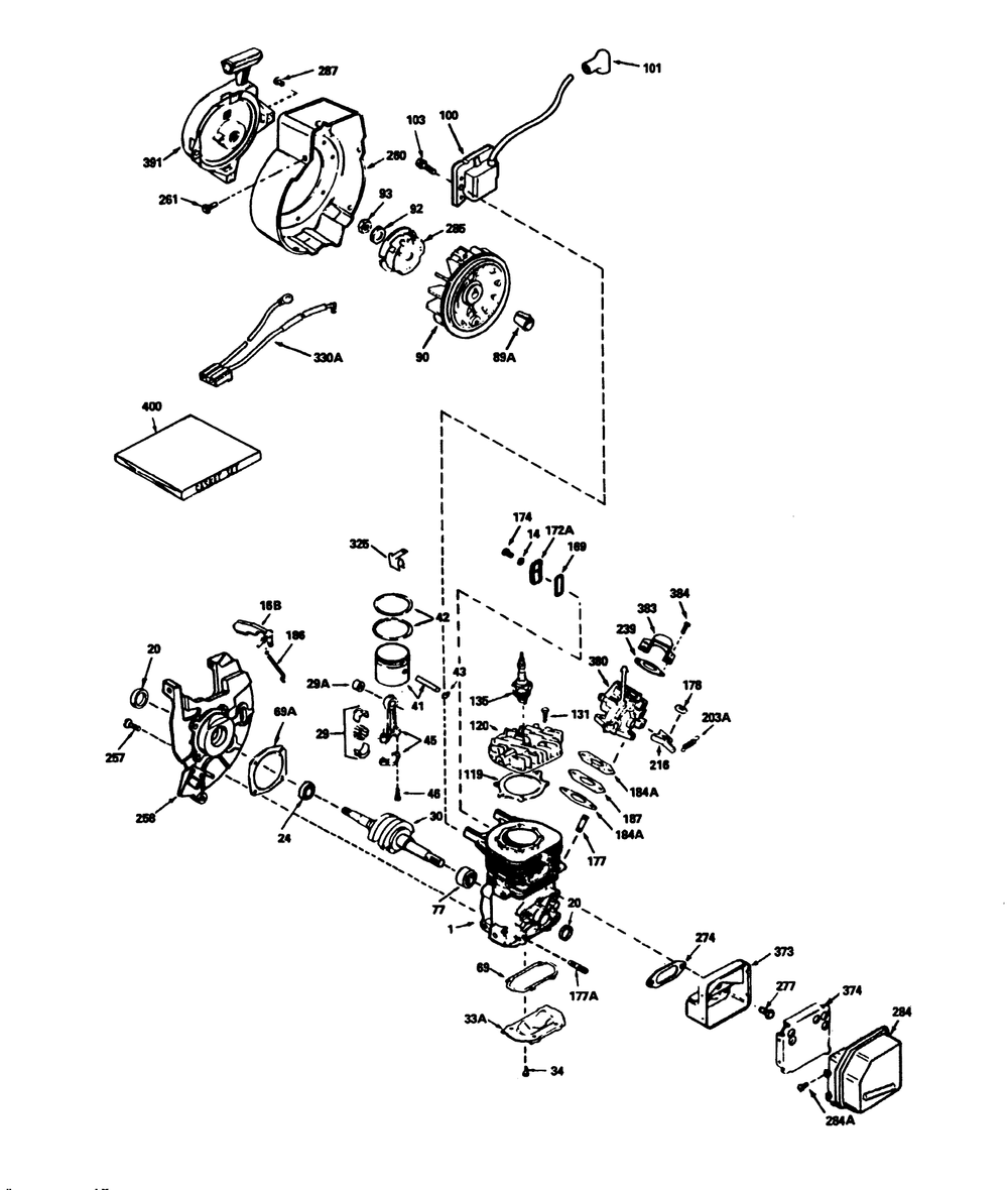 Engine Tecumseh Model No. Hsk600 Type 1669p (Model No. 38175 Only) Diagram and Parts List for 38175 1000001 - 1999999 Toro Snow Blower