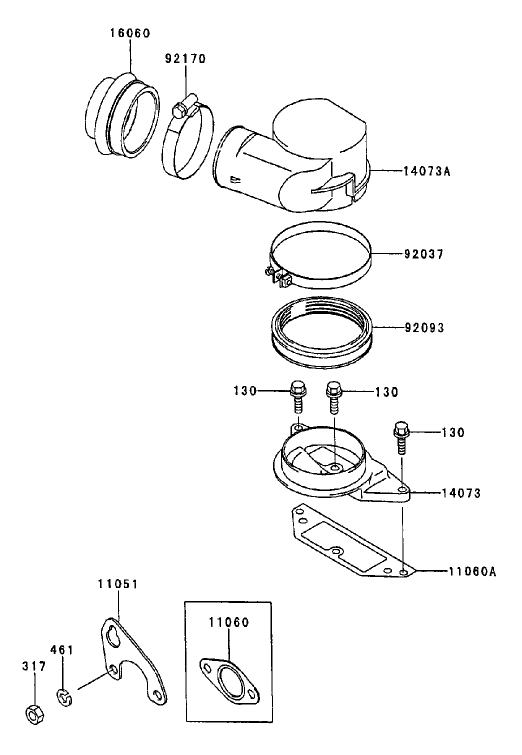 Air Filter And Muffler Assembly Diagram and Parts List for 74213 (230006001-230999999)(2003) Toro Lawn Mower
