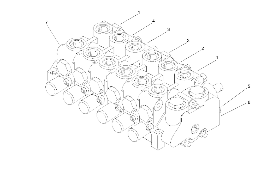 Hydraulic Valve Assembly 108-5680 Diagram and Parts List for 23163 317000001 - 317999999 Toro Lawn Tractor Accessories