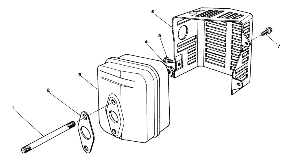 Muffler Assembly Diagram and Parts List for 20622 6000001 - 6999999 Toro Lawn Mower