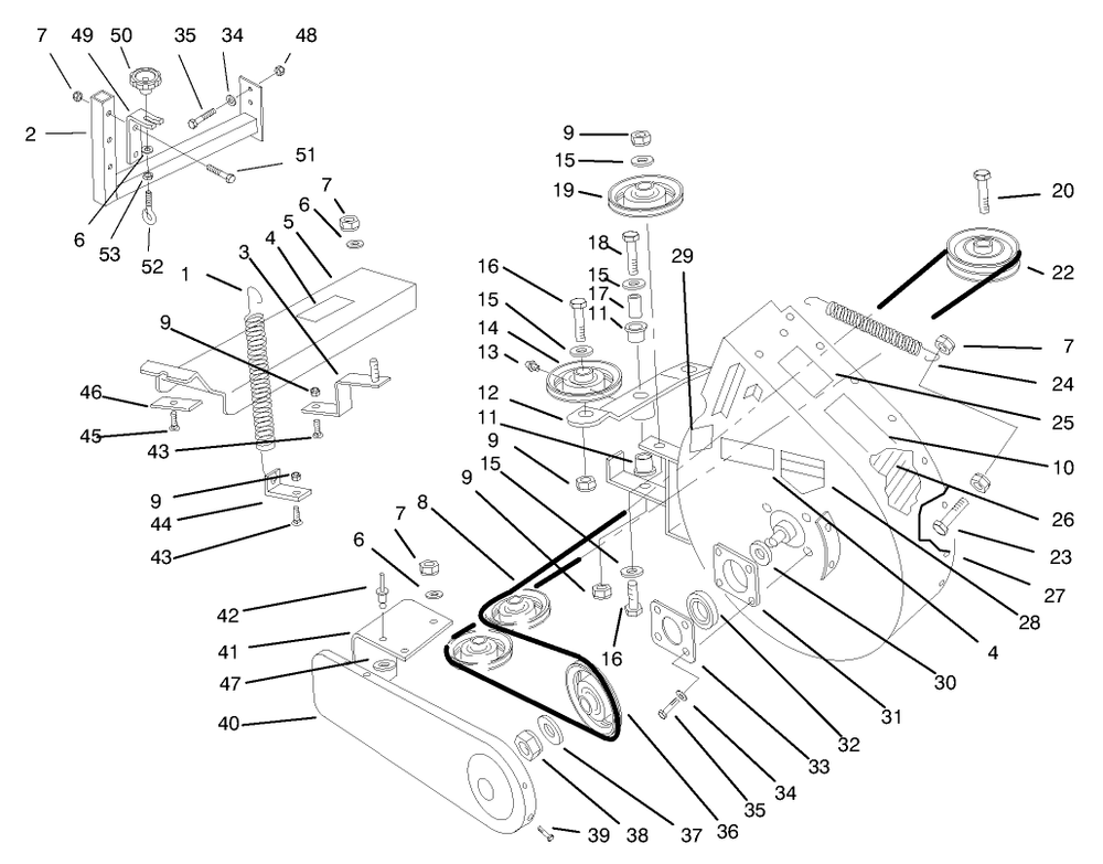 Fuel System Assembly Diagram and Parts List for 74173 (990001-999999)(1999) Toro Lawn Mower