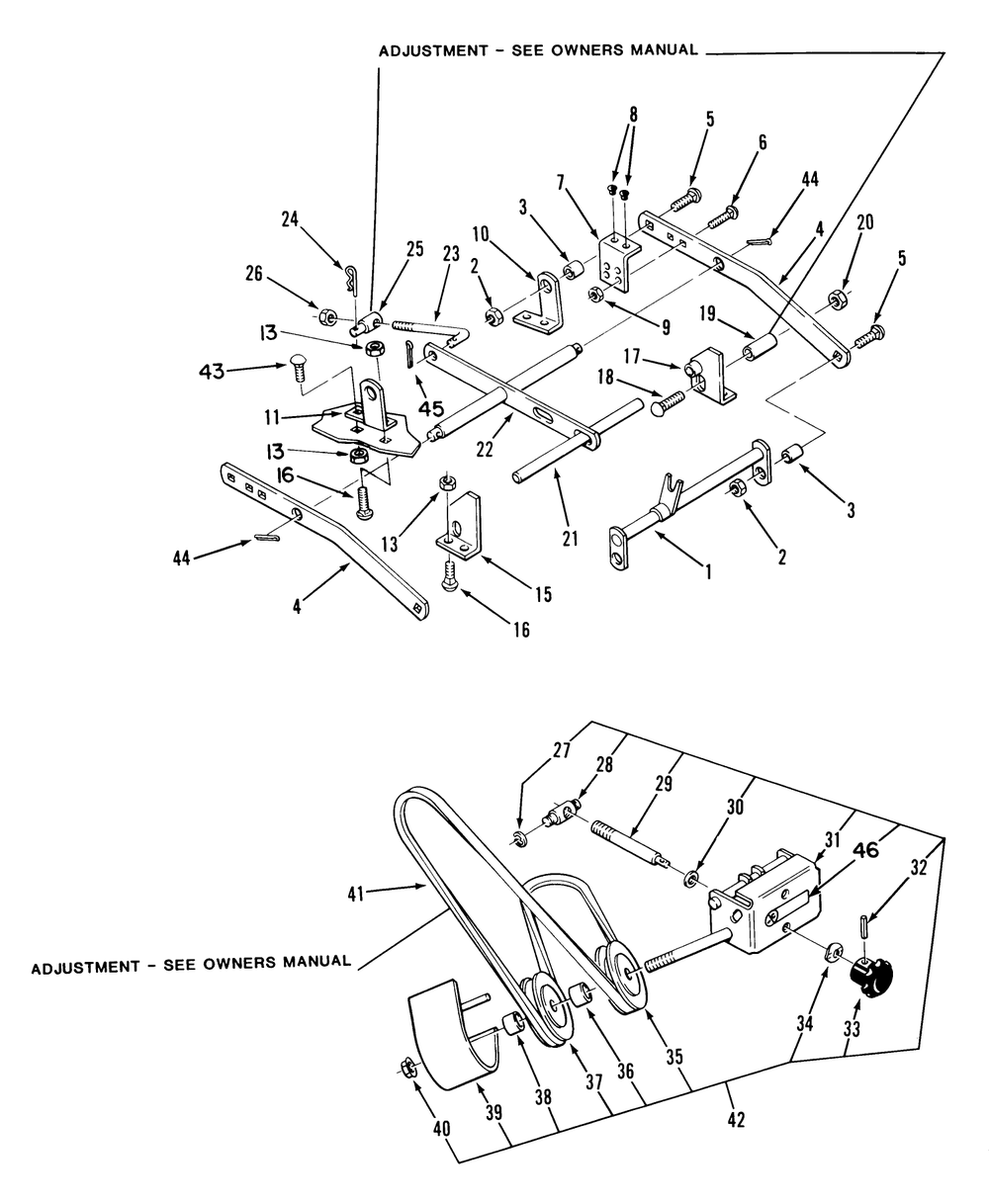 Suspension Assembly Diagram and Parts List for D5-36MR01 2000001 - 2999999 Toro Lawn Mower