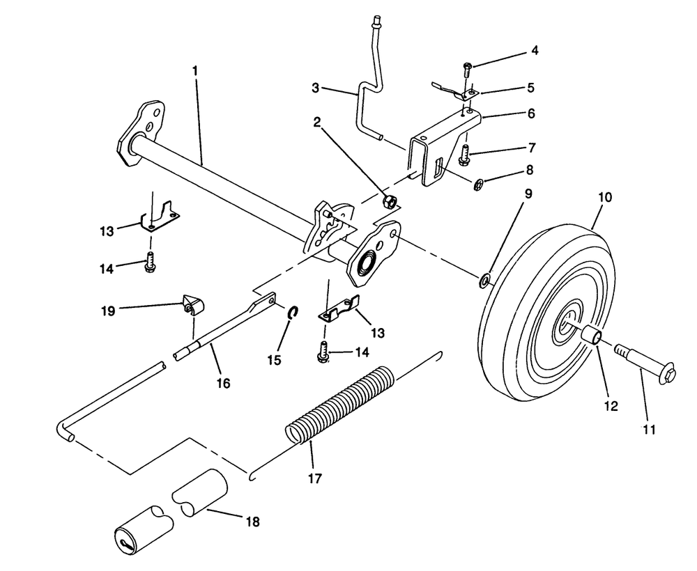 H.P. Rear Axle Assembly (Model No. 20911b) Diagram and Parts List for 20916B 2000001 - 2999999 Toro Lawn Mower