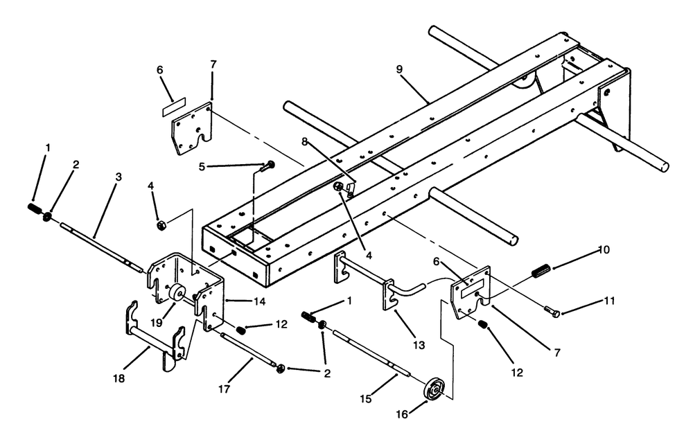 Front & Side Hitch Assembly Diagram and Parts List for 73520 5900178 - 5999999 Toro Lawn Tractor