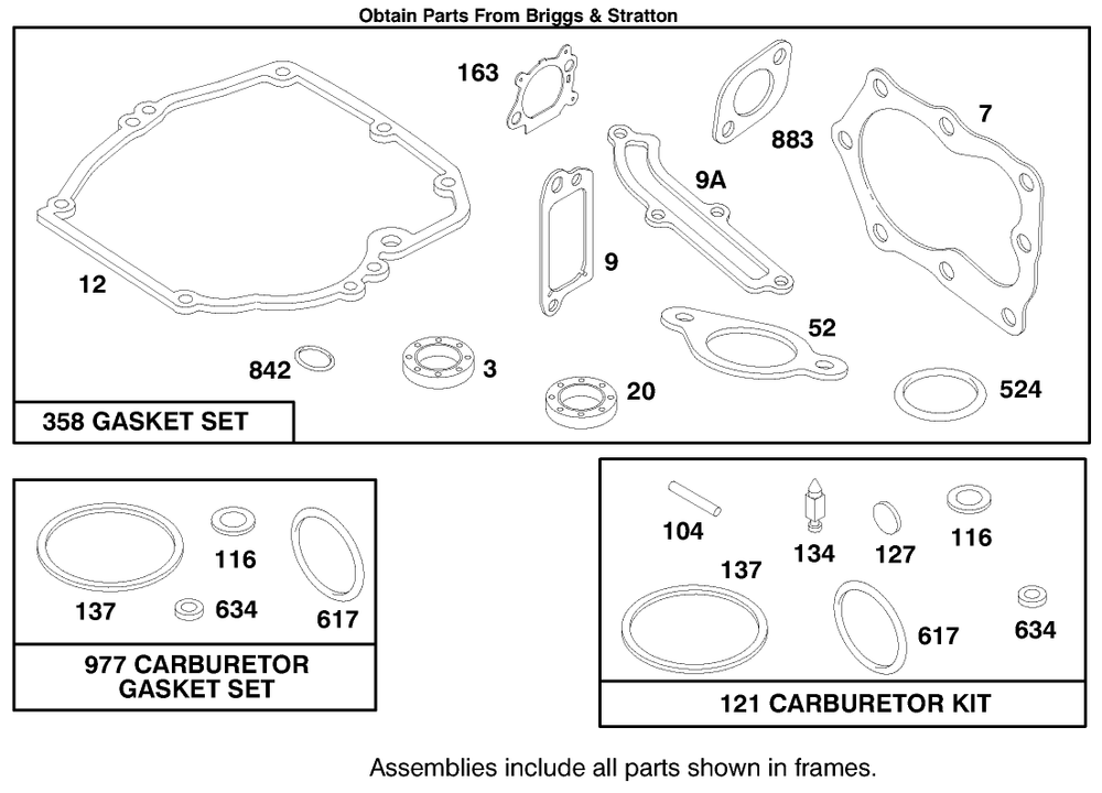 Engine Briggs & Stratton Model 12f802-0667-01 Diagram and Parts List for 20804 7900001 - 7999999 Toro Lawn Mower