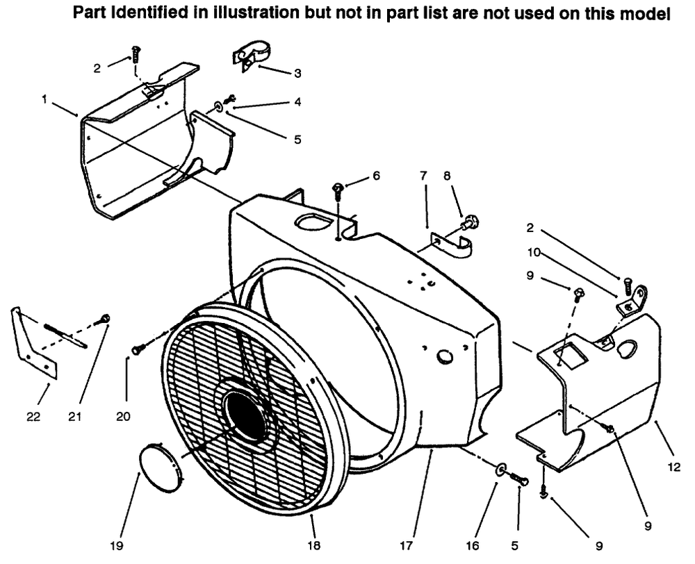 Engine Housing Diagram and Parts List for 73521 6900001 - 6999999 Toro Lawn Tractor
