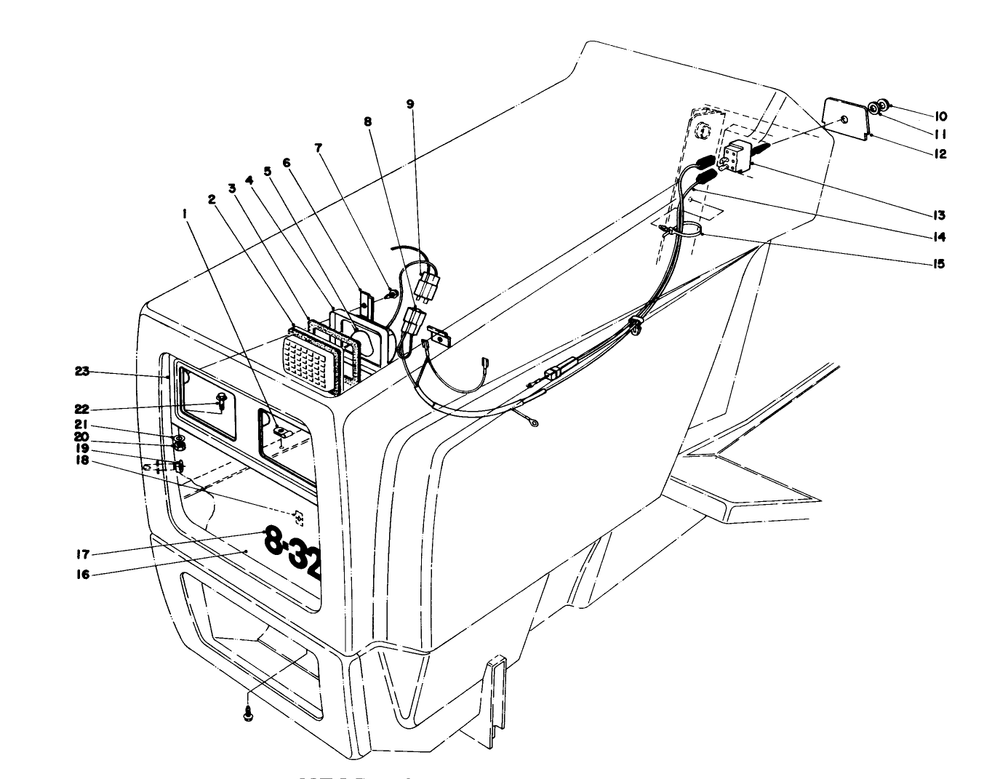 Headlight Kit No. 38-5760 Diagram and Parts List for 57300 2000001 - 2999999 Toro Lawn Tractor