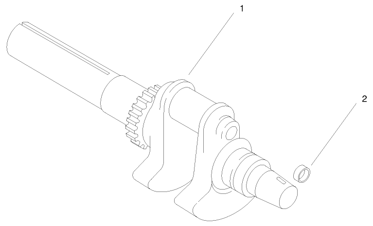 Crankshaft Assembly Diagram and Parts List for 74171 (990001-999999)(1999) Toro Lawn Mower
