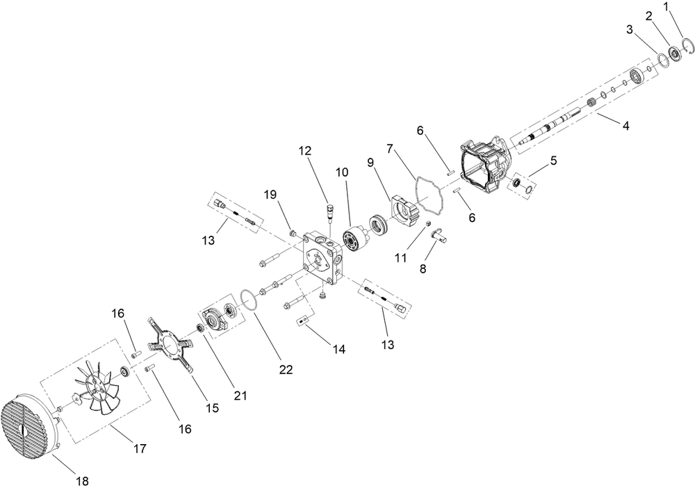 Pump Assembly Diagram and Parts List for 78601 400000000-999999999 Toro Lawn Mower