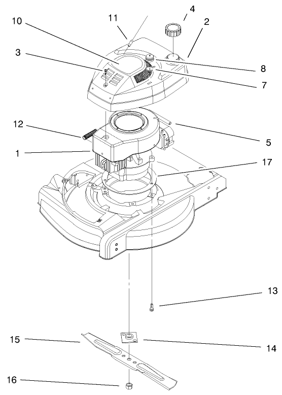 Engine Assembly Diagram and Parts List for 20708 7900001 - 7999999 Toro Lawn Mower