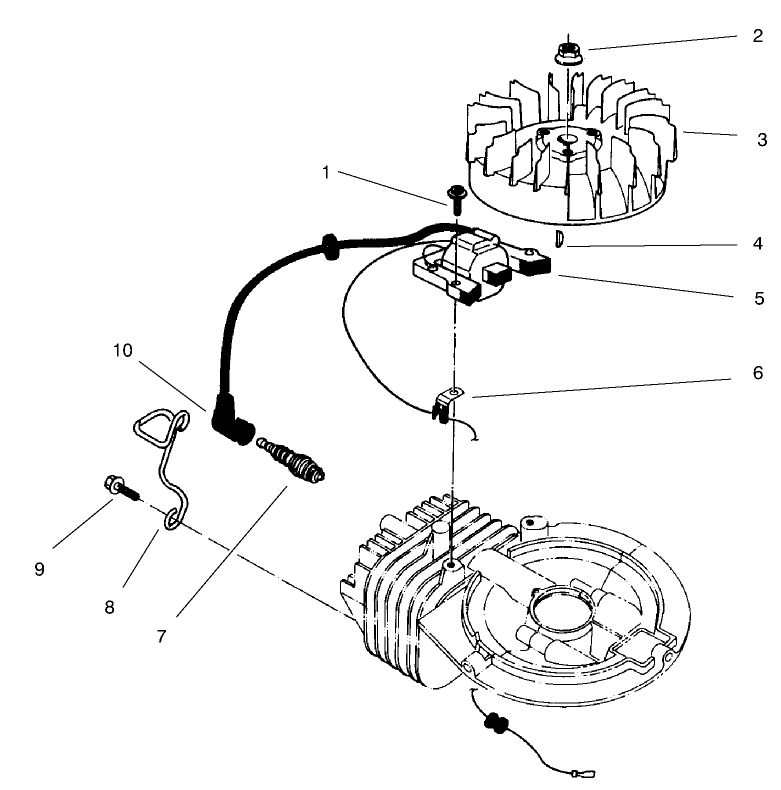 Ignition Assembly (Model No. 47pt6-3) Diagram and Parts List for 22026 7900001 - 7999999 Toro Lawn Mower