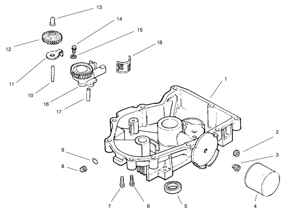 Oil Pan/Lubrication Diagram and Parts List for 30183 990001 - 999999 Toro Lawn Tractor Accessories